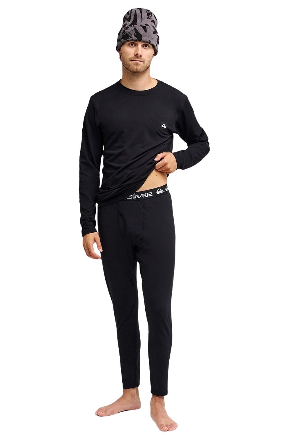 spodky Quiksilver Territory Layer Bottom - KVJ0/True Black - men´s