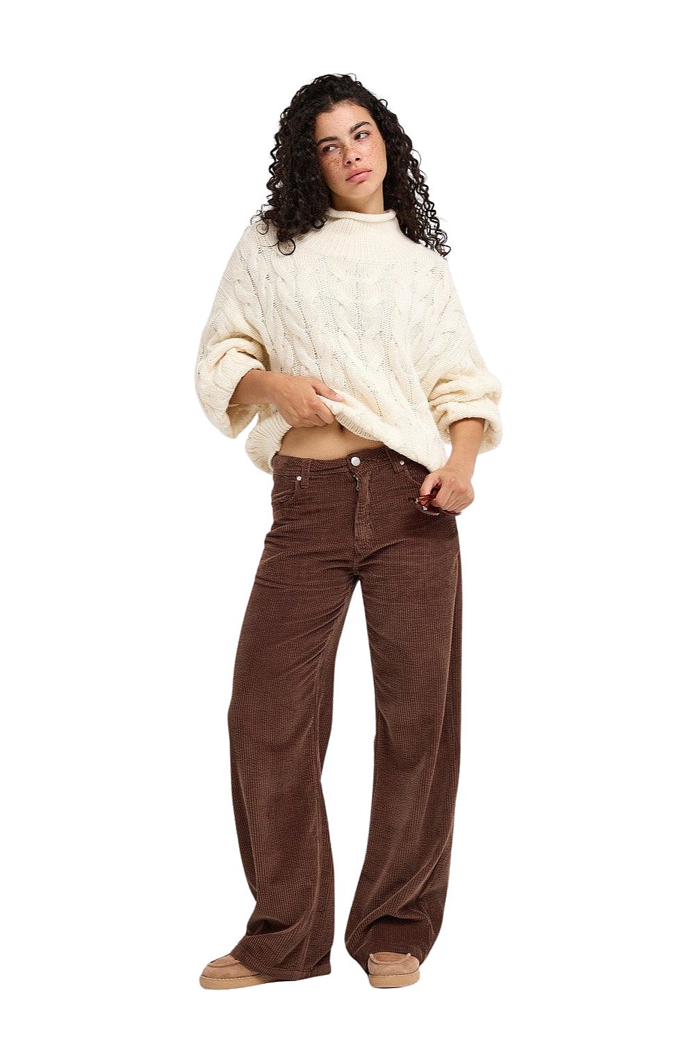 spodnie Roxy Surf Crush Cord - CRZ0/Chestnut - women´s