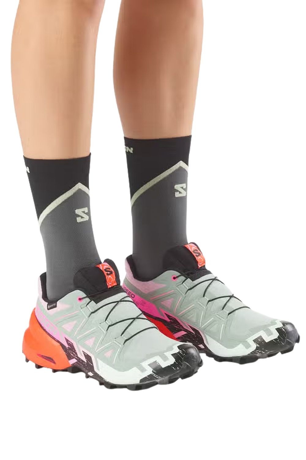 Schuhe Salomon Speedcross 6 GTX Icon W - Black/Green Milieu/Dragon Fire - women´s