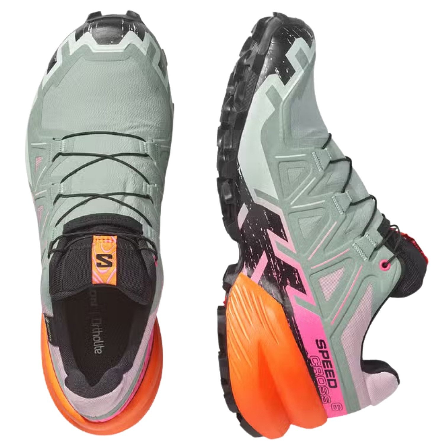 Schuhe Salomon Speedcross 6 GTX Icon W - Black/Green Milieu/Dragon Fire - women´s
