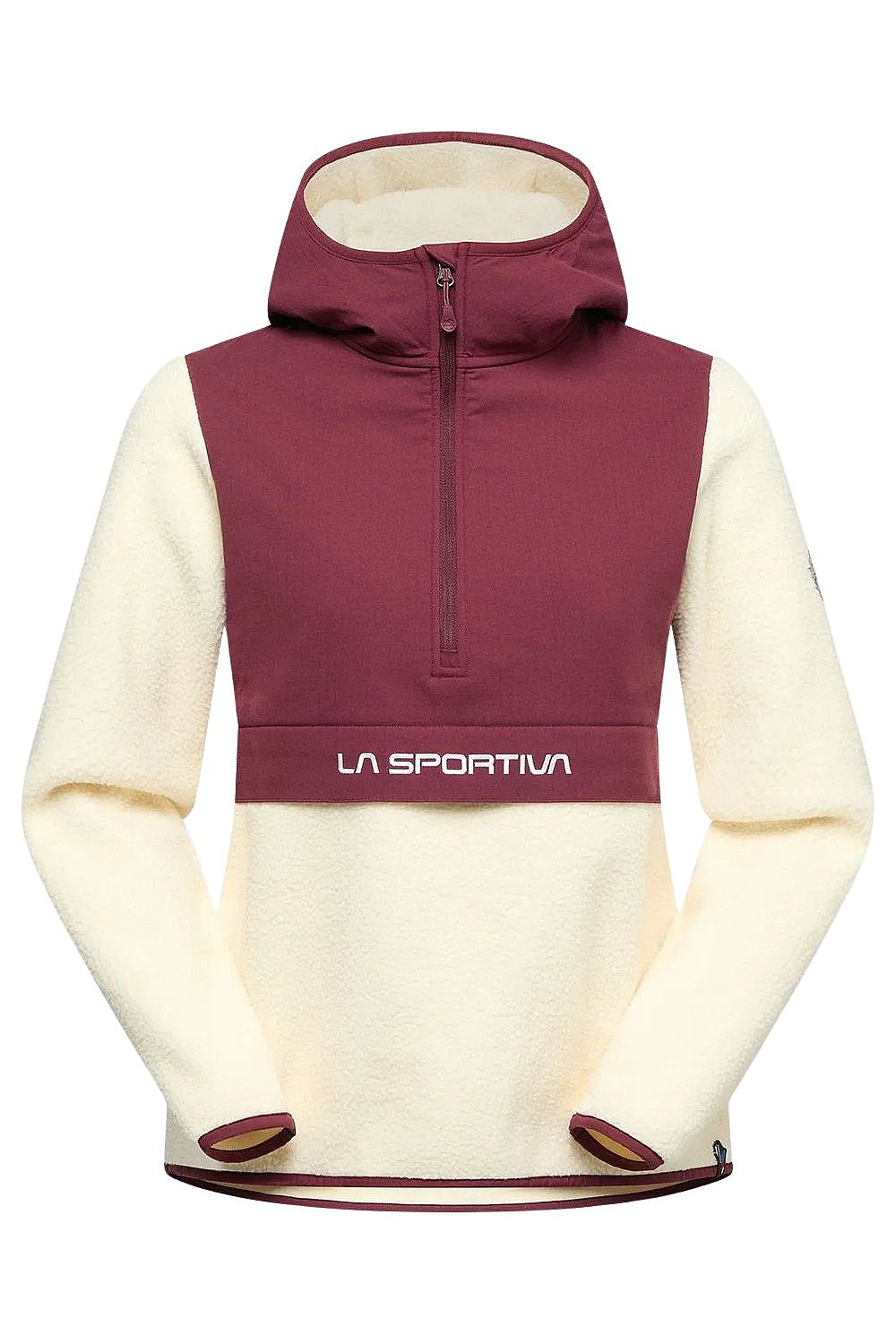 mikina La Sportiva Guidance Sherpa Hoody - Chalk/Redwood - women´s