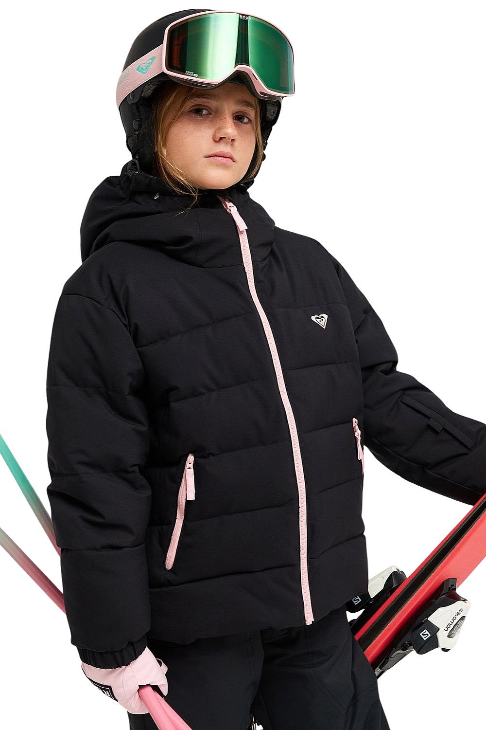 kurtka Roxy Snowyhill Puffy - KVJW/True Black - girl´s