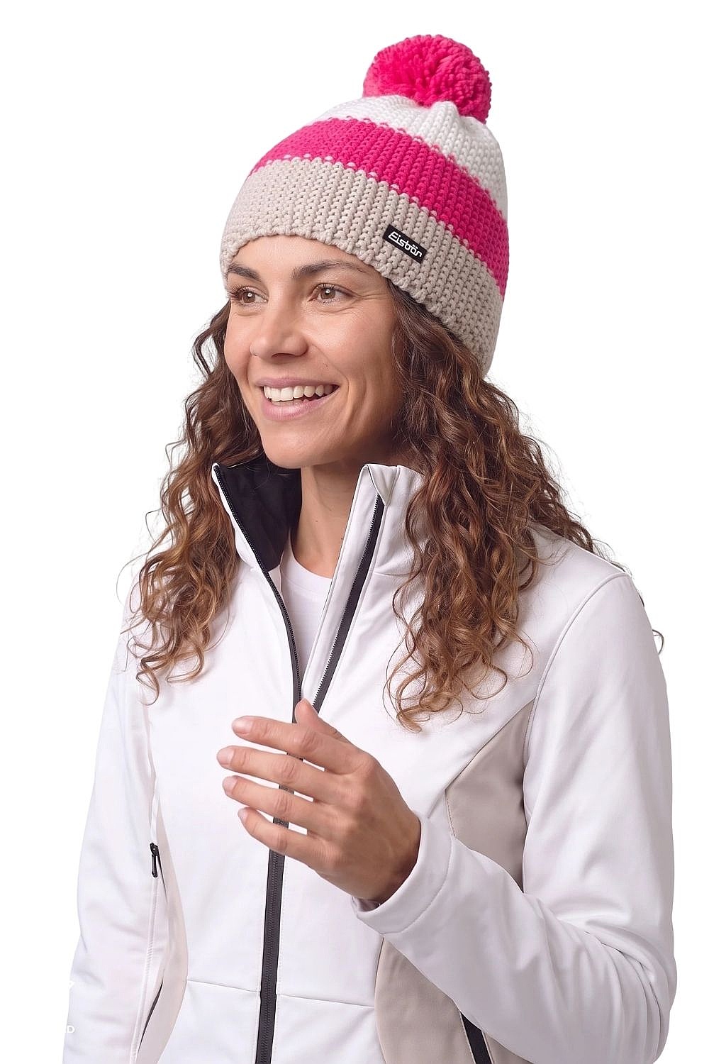 cap Eisbär Star Pompon MÜ - 133/Brushed Silver/Pitti Pink/White