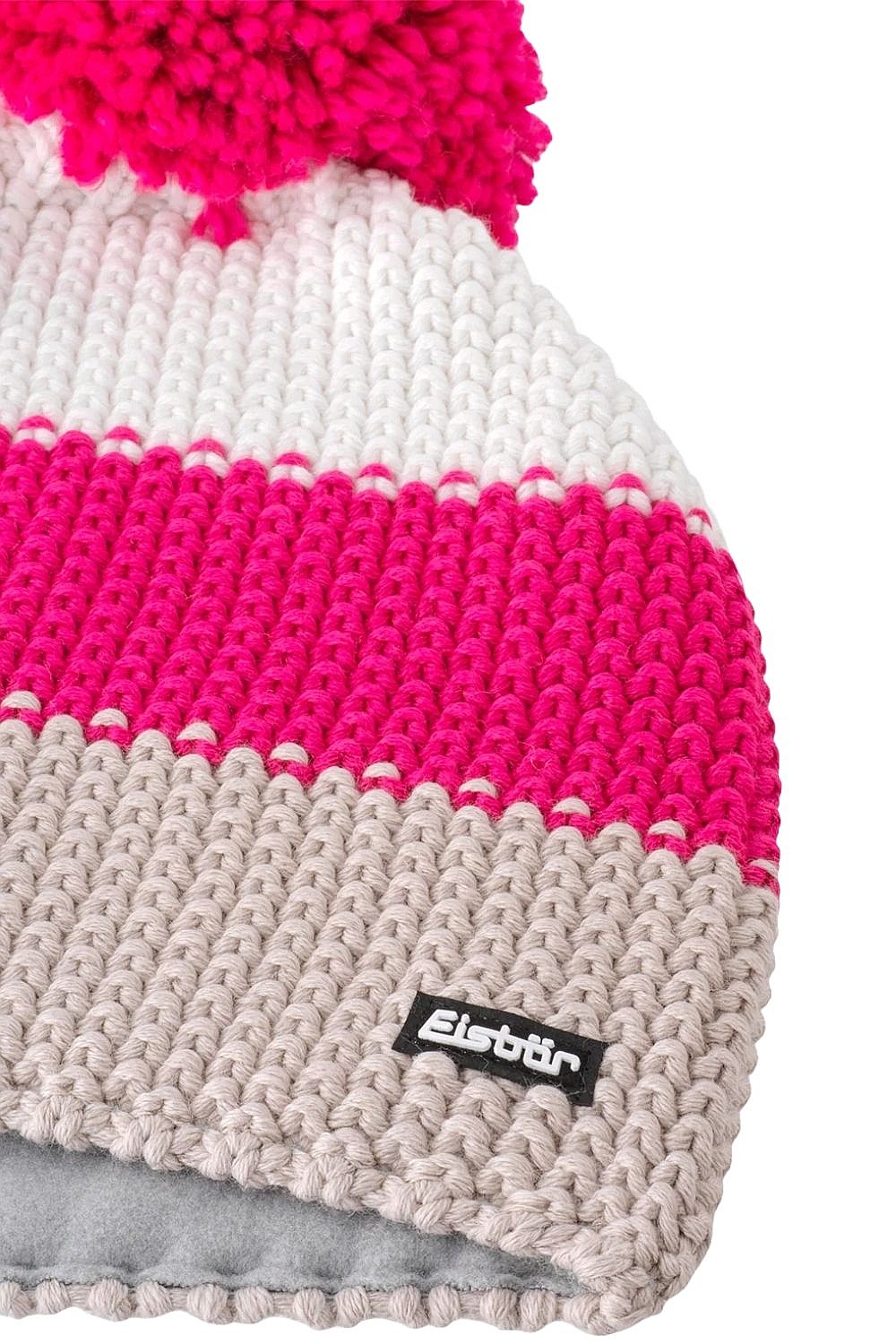 cap Eisbär Star Pompon MÜ - 133/Brushed Silver/Pitti Pink/White