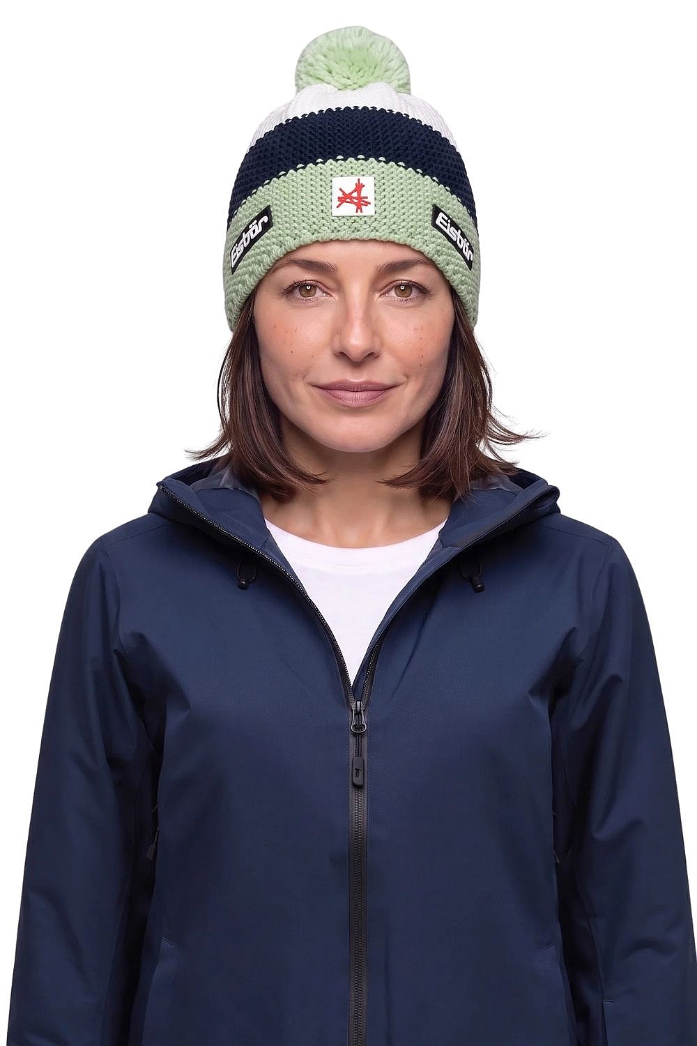 Mütze Eisbär Star Pompon MÜ SA - 672/Arctic Basil/Nacht/White