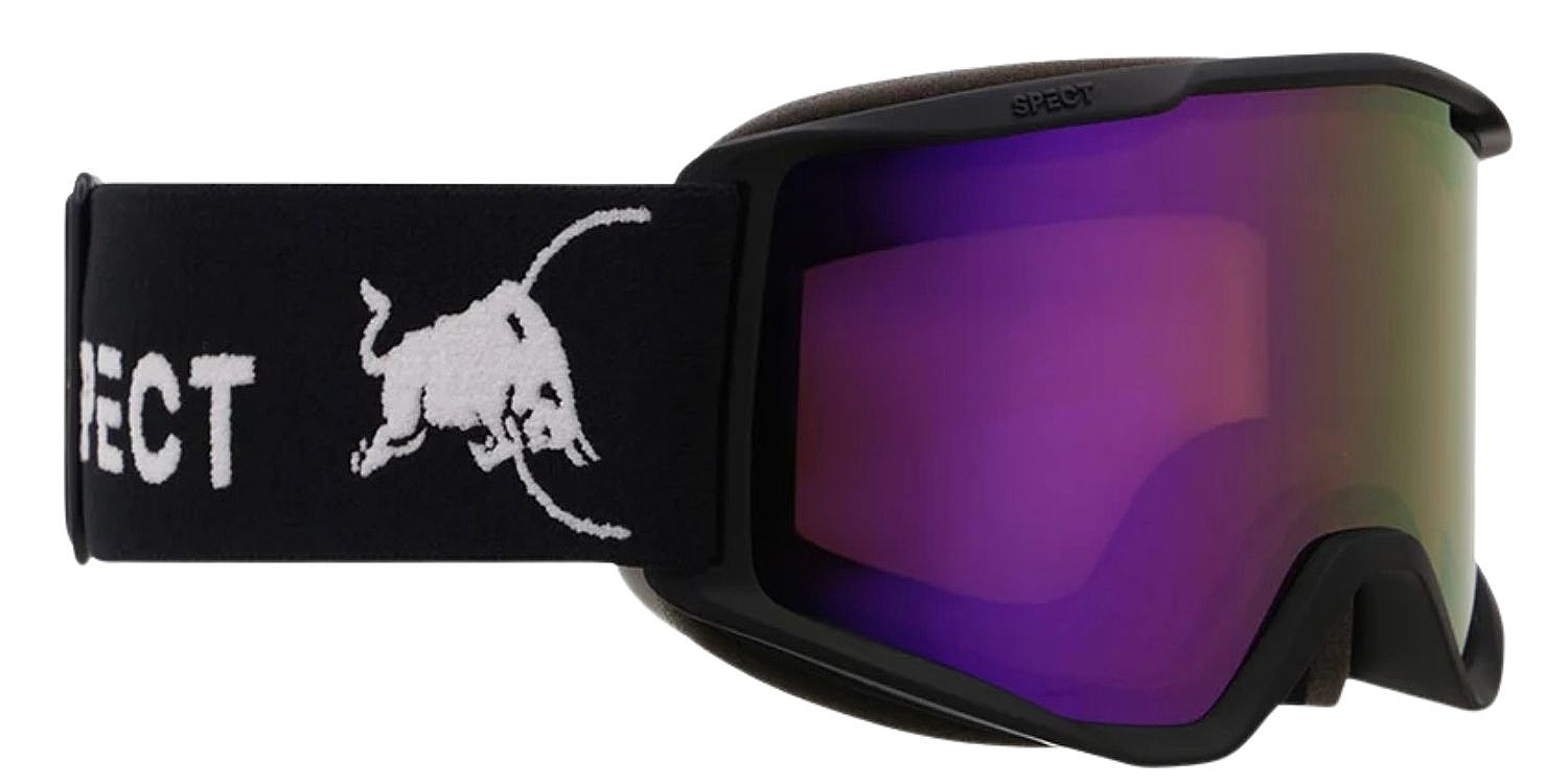 Skibrille Red Bull SPECT Neon - 07PU2/Matt Black/Brown/Purple Mirror