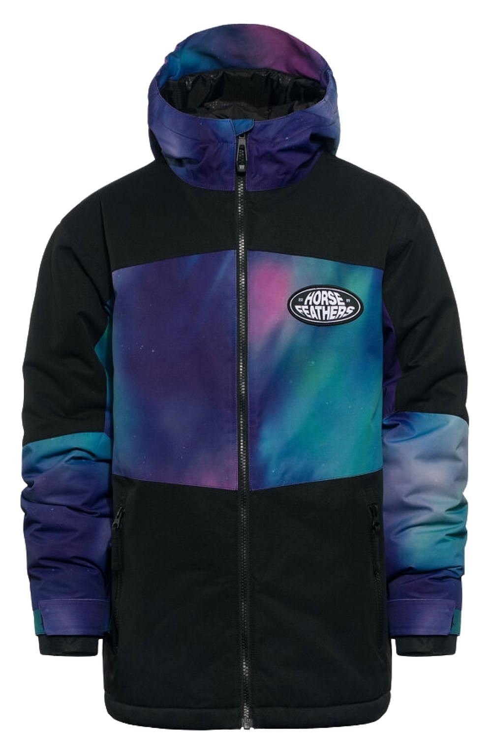jacket Horsefeathers Juno - Black/Aurora - unisex junior