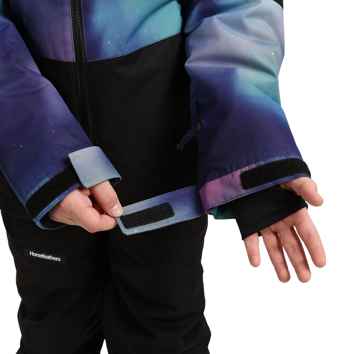 jacket Horsefeathers Juno - Black/Aurora - unisex junior