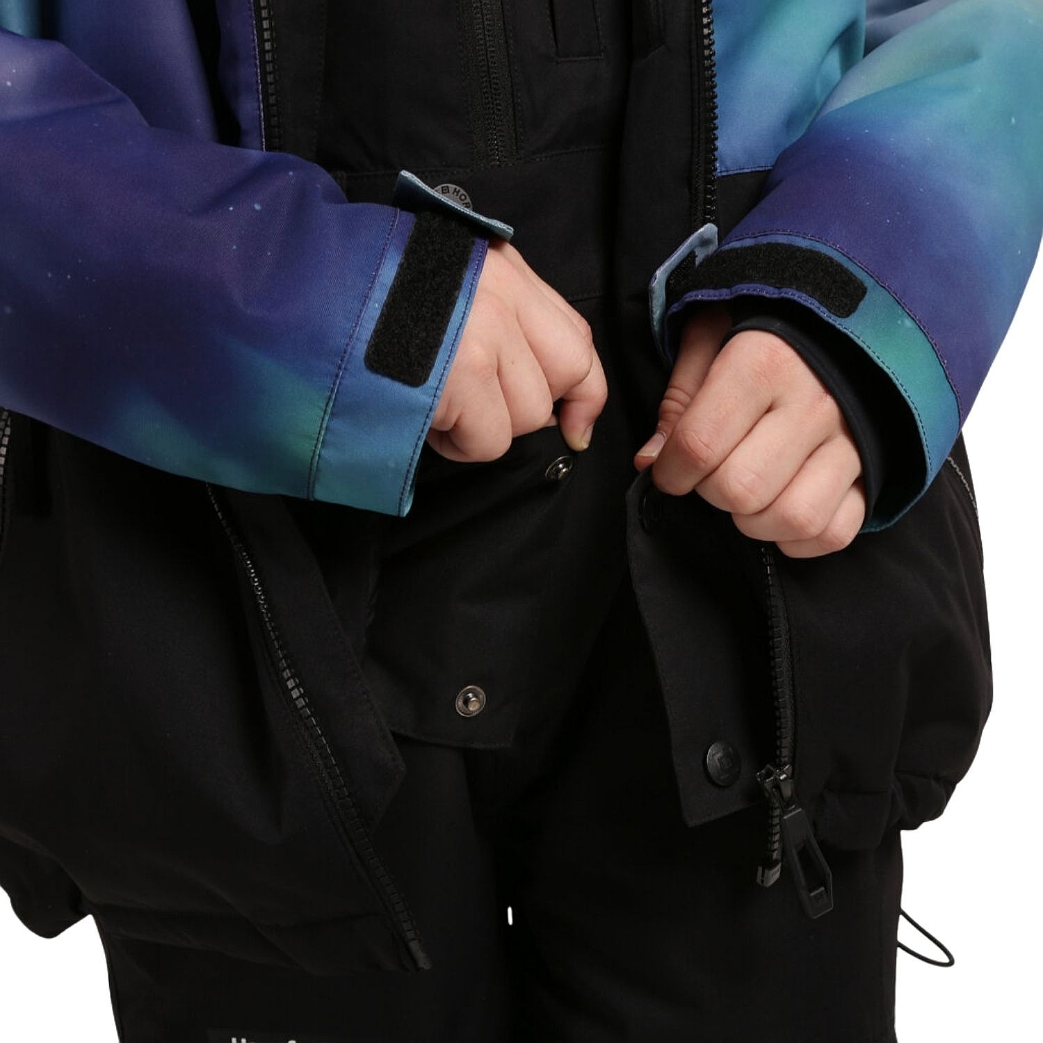 jacket Horsefeathers Juno - Black/Aurora - unisex junior