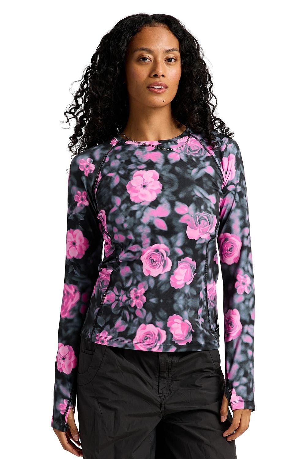 T-shirt Burton Synthetic Midweight Base Layer Crew LS - Shockwave Floral - women´s
